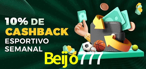 10% de bônus de cashback na Beijo777