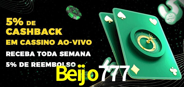 Promoções do cassino ao Vivo Beijo777
